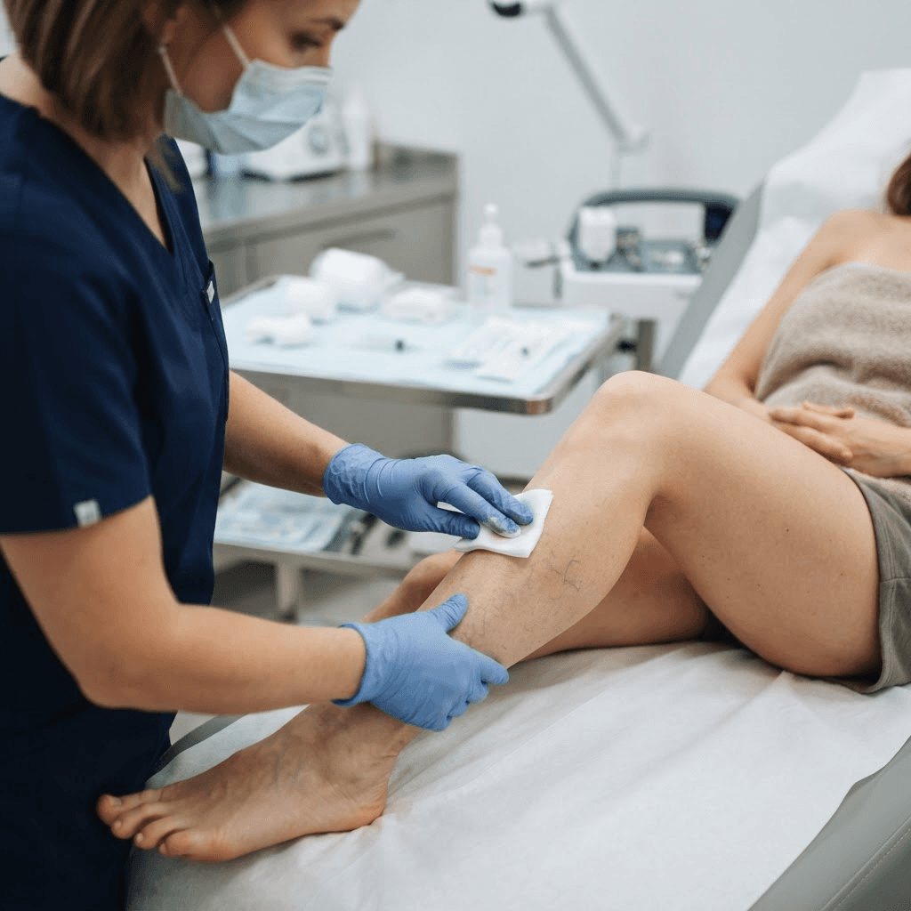 Conteúdo educativo sobre Escleroterapia